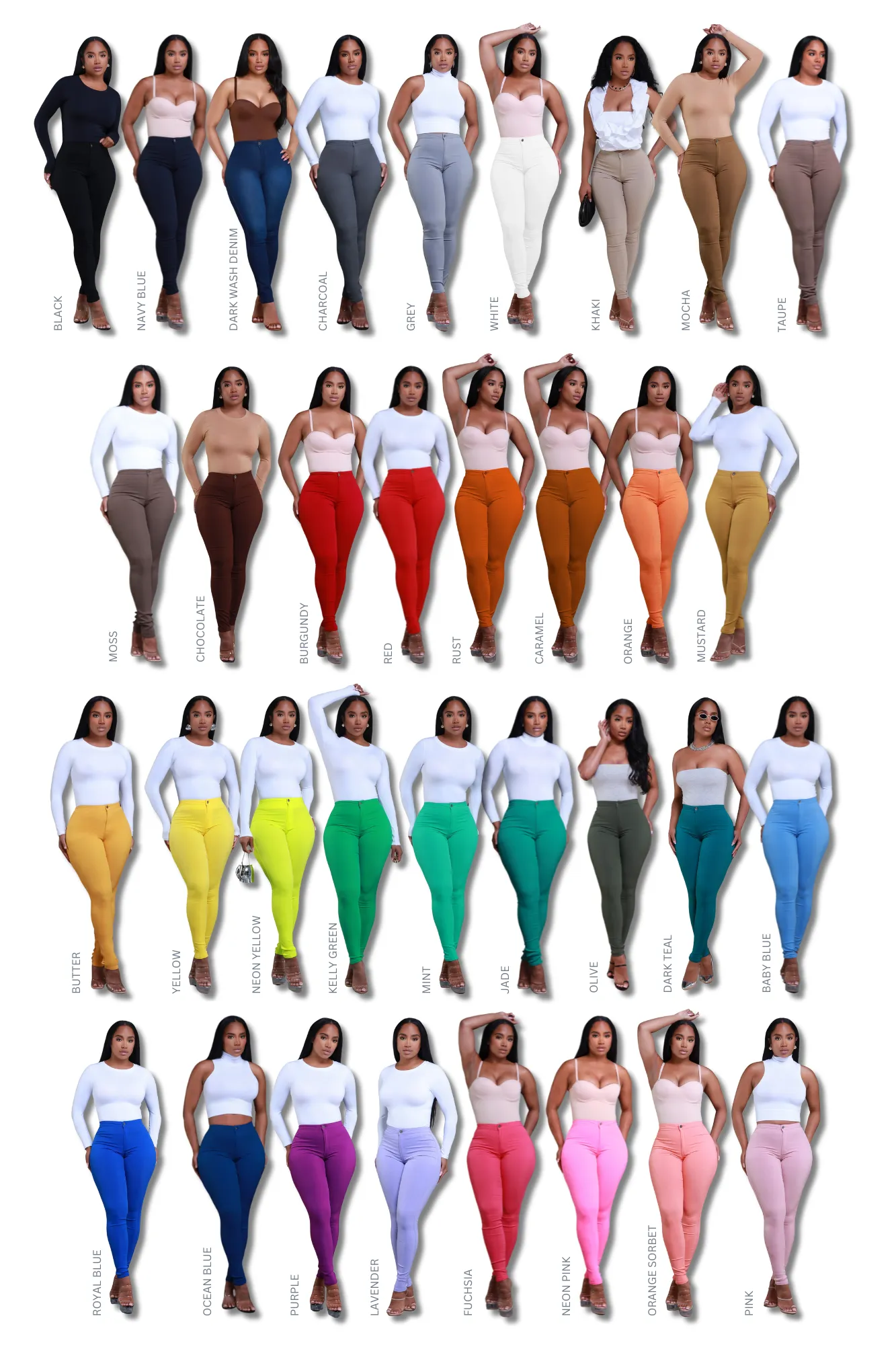 $5 Super Swank High Waist Stretchy Jeans - White