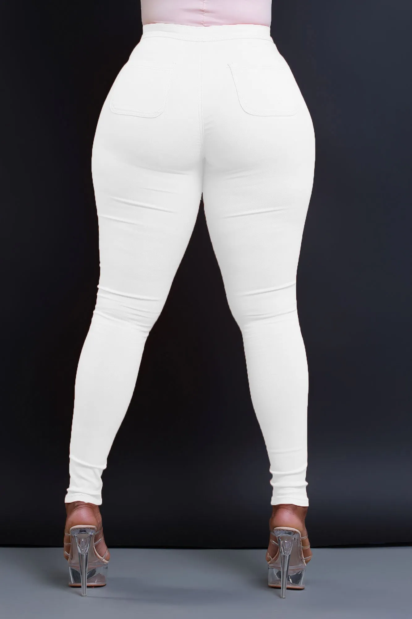 $5 Super Swank High Waist Stretchy Jeans - White