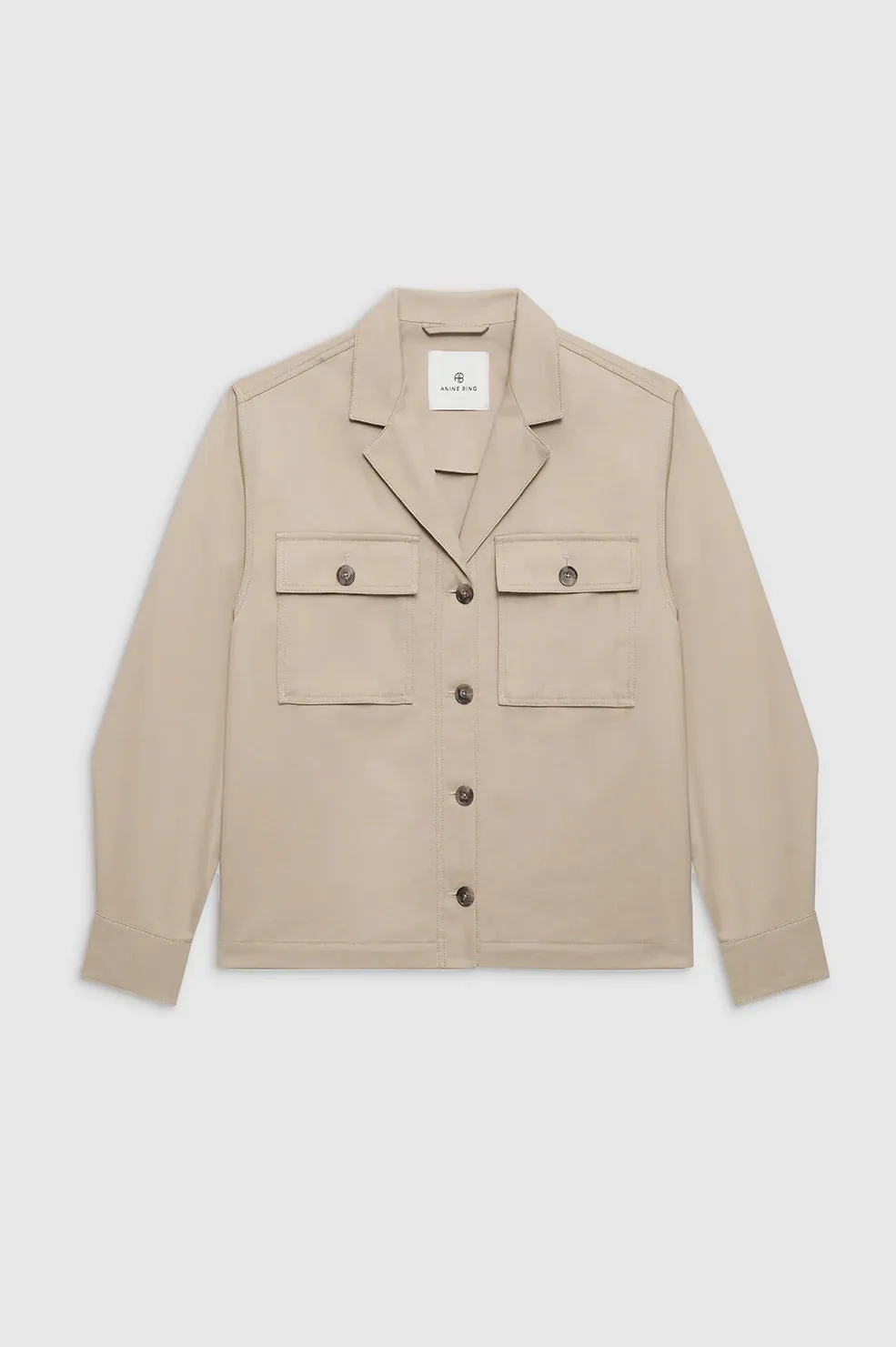 Anine Bing Sawyer Shirt Jacket - Oatmeal