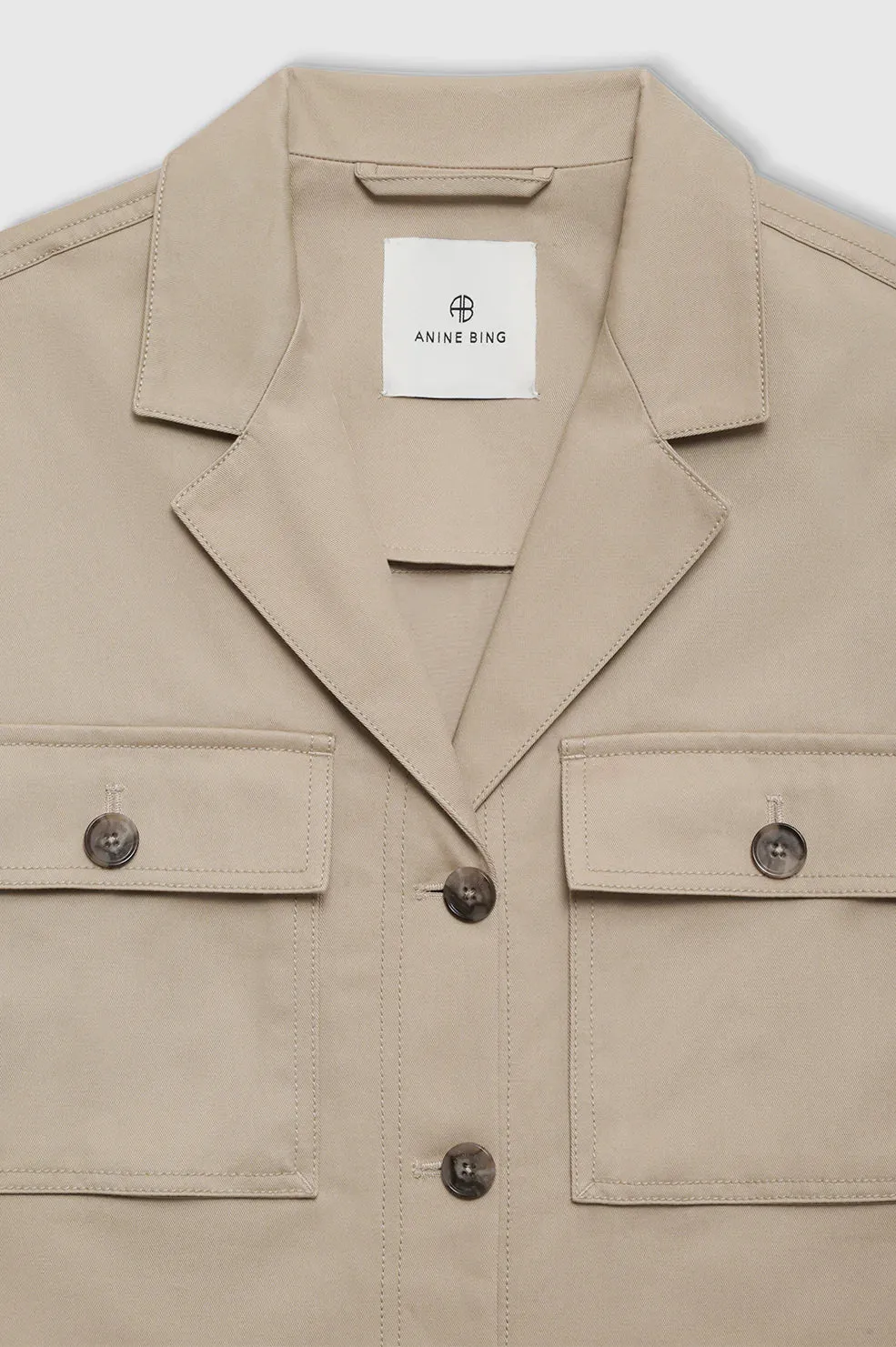 Anine Bing Sawyer Shirt Jacket - Oatmeal