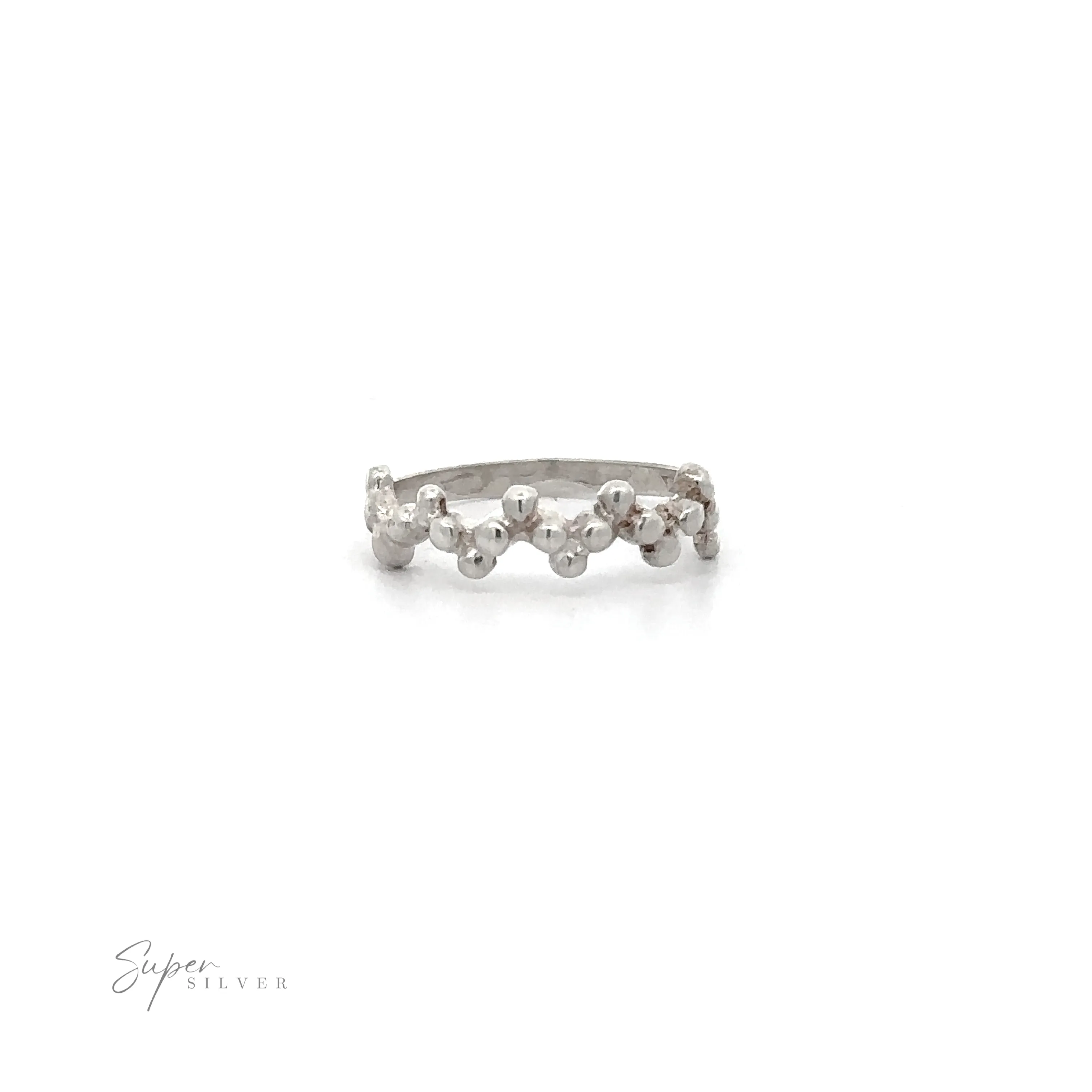 Beaded Half Zig-Zag Ring