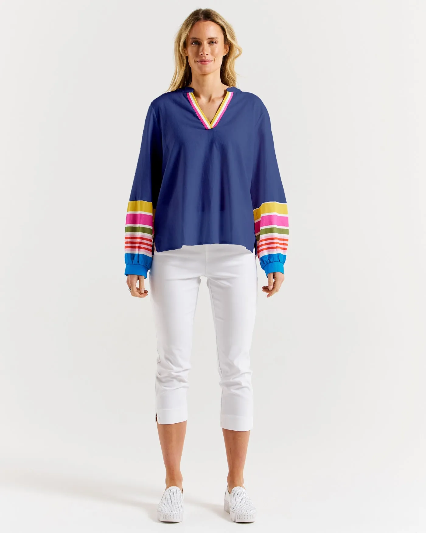 Betty Basics Blossom Blouse Navy
