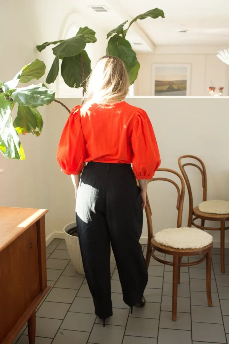 Birds of North America Serin Blouse -Blood Orange (Online Exclusive)