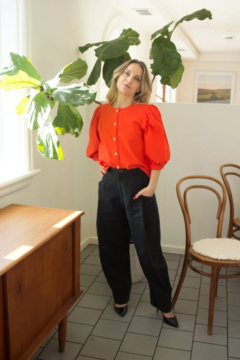 Birds of North America Serin Blouse -Blood Orange (Online Exclusive)