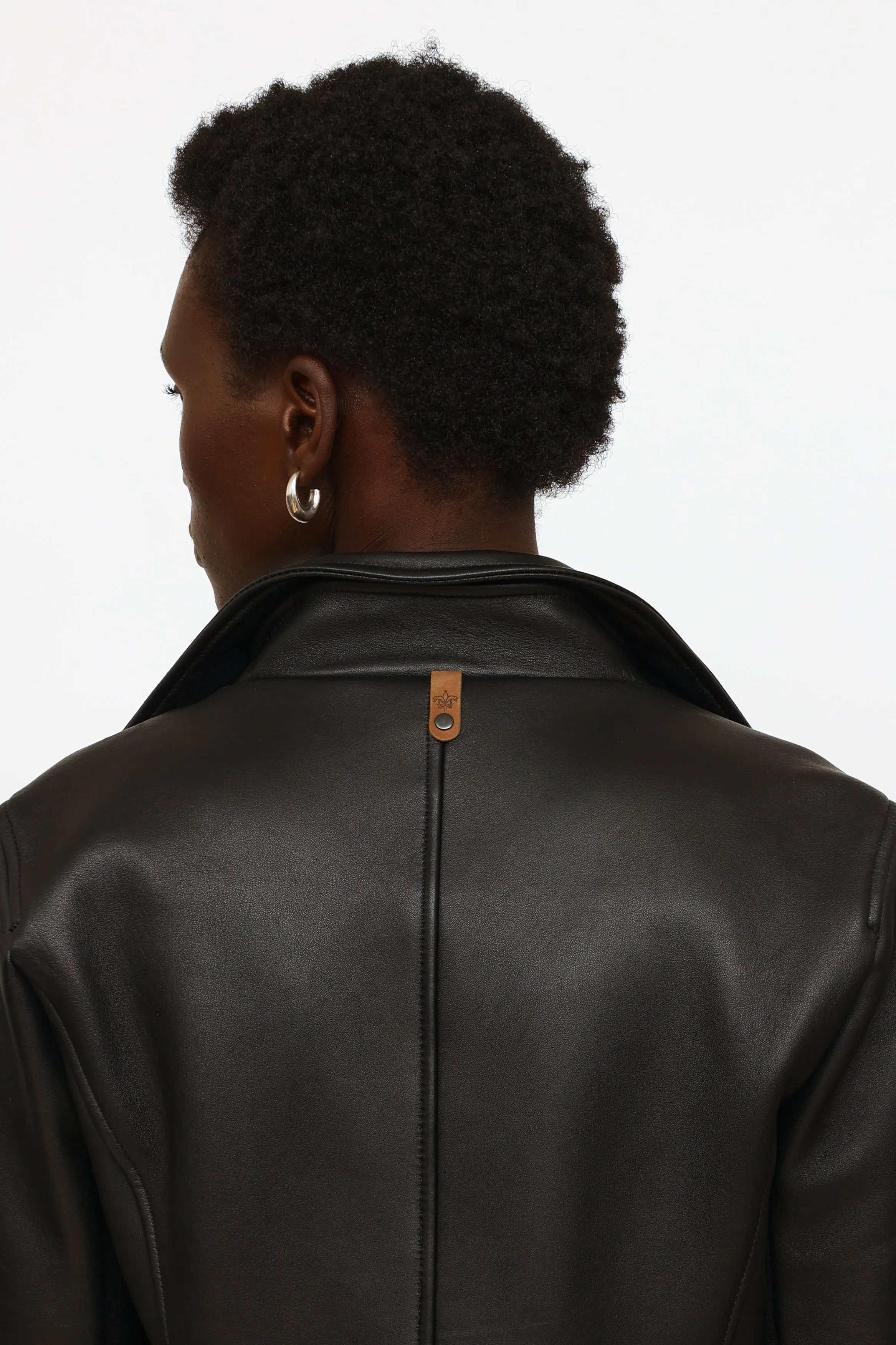 Black Sandy Leather Moto Jacket