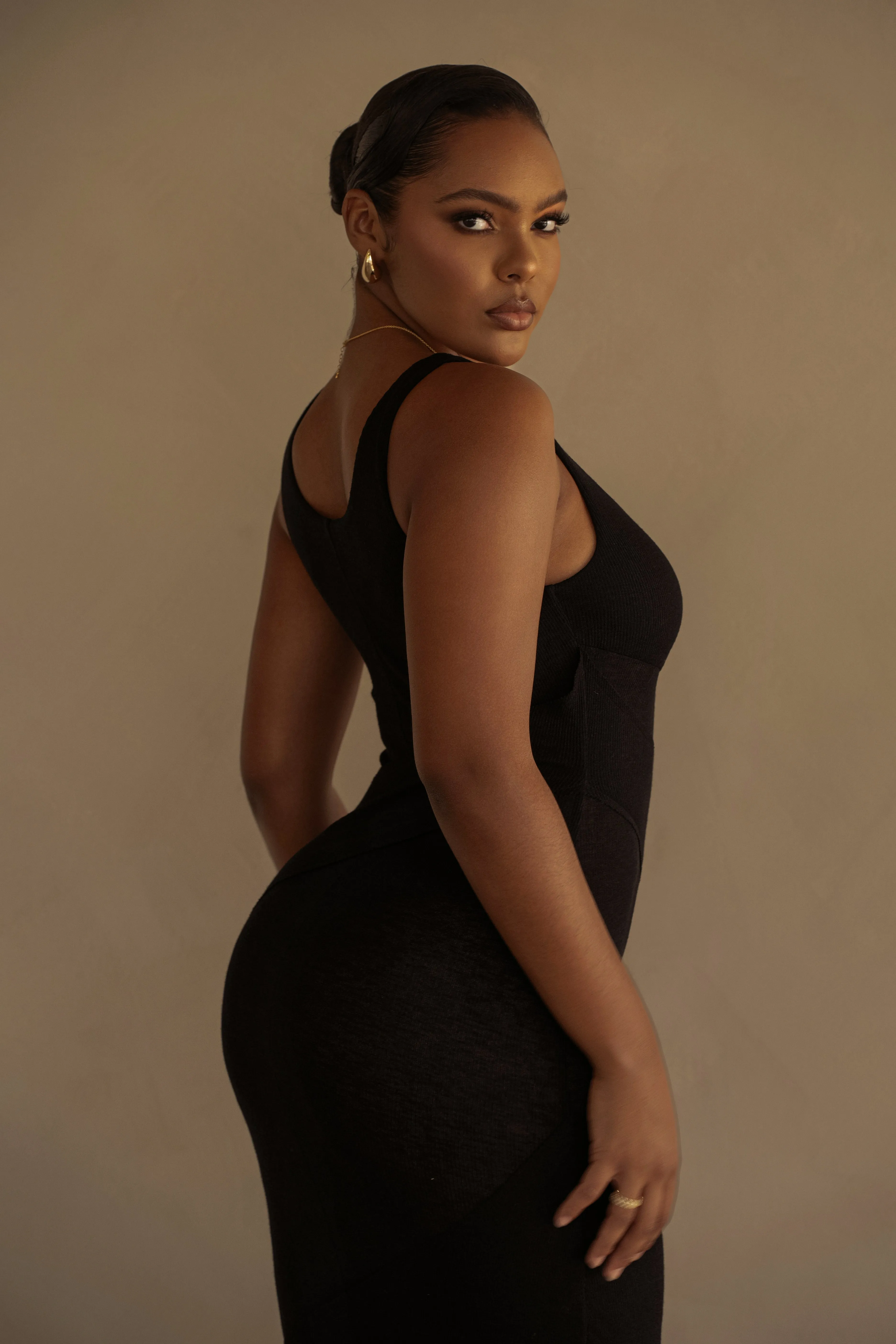 Black Shift Of Feelings Midi Dress