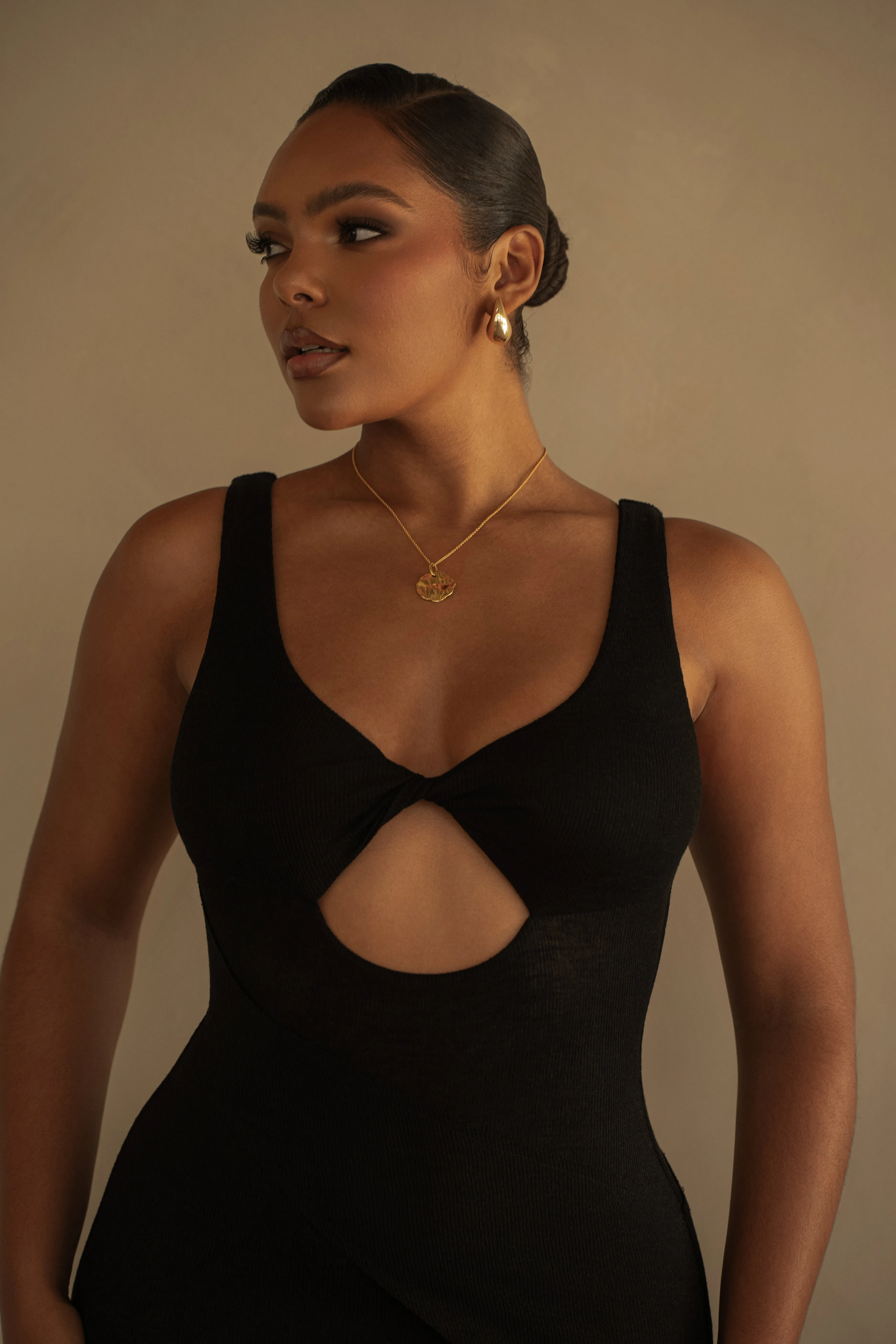 Black Shift Of Feelings Midi Dress