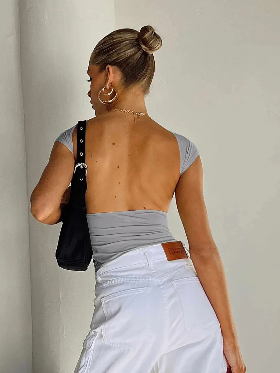 Breathable short-sleeved slim T-shirt for women