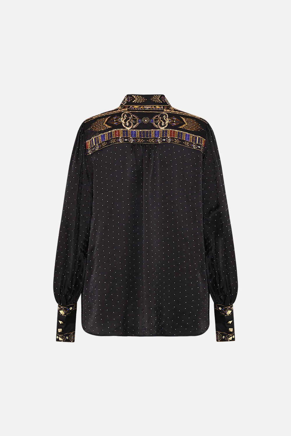 BUTTON THROUGH BLOUSON SLEEVE BLOUSE CARTOUCHE KINGDOM