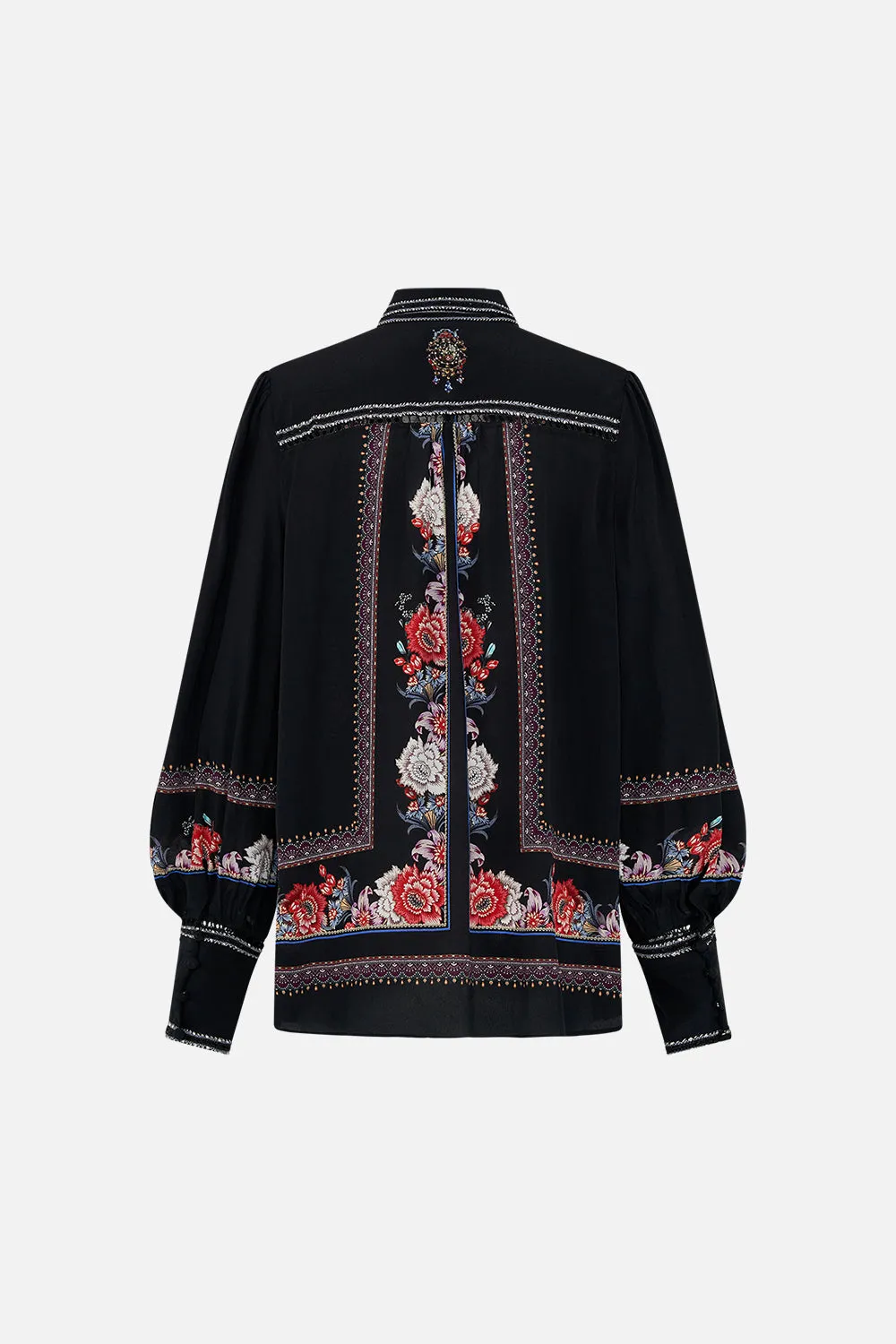 BUTTON THROUGH BLOUSON SLEEVE BLOUSE VOLENDAM DOLLS