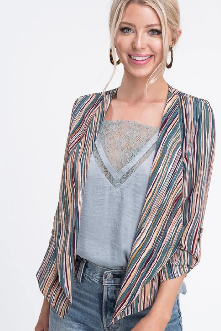 Chasing Waterfalls Striped Jacket