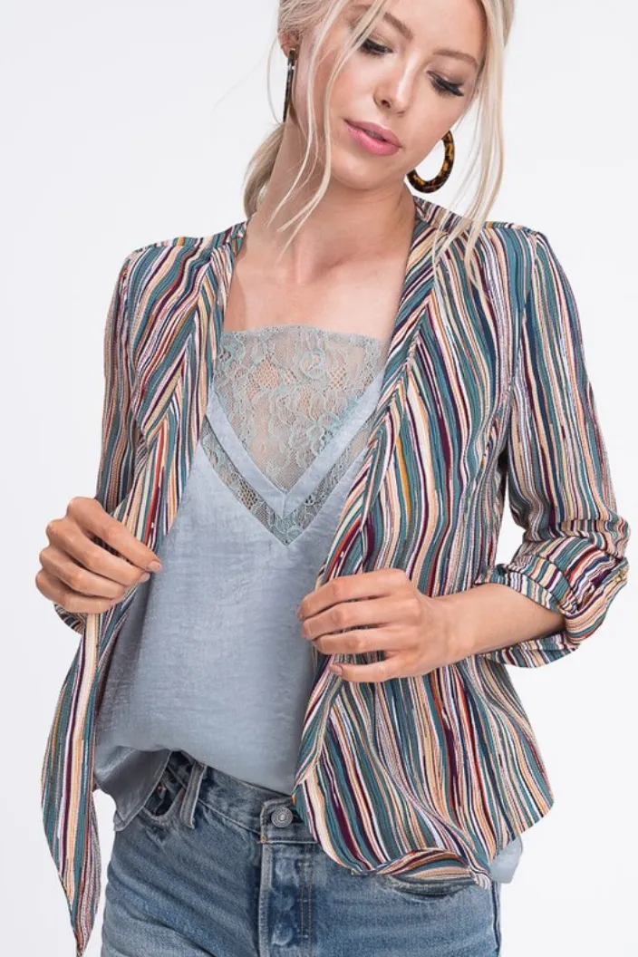 Chasing Waterfalls Striped Jacket