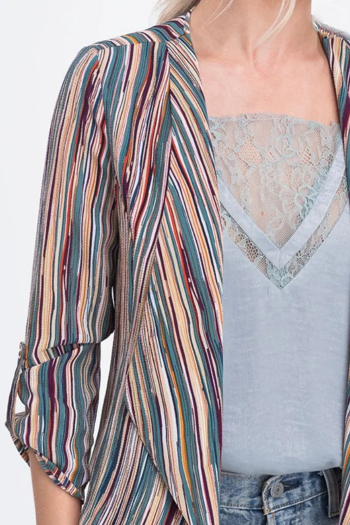 Chasing Waterfalls Striped Jacket
