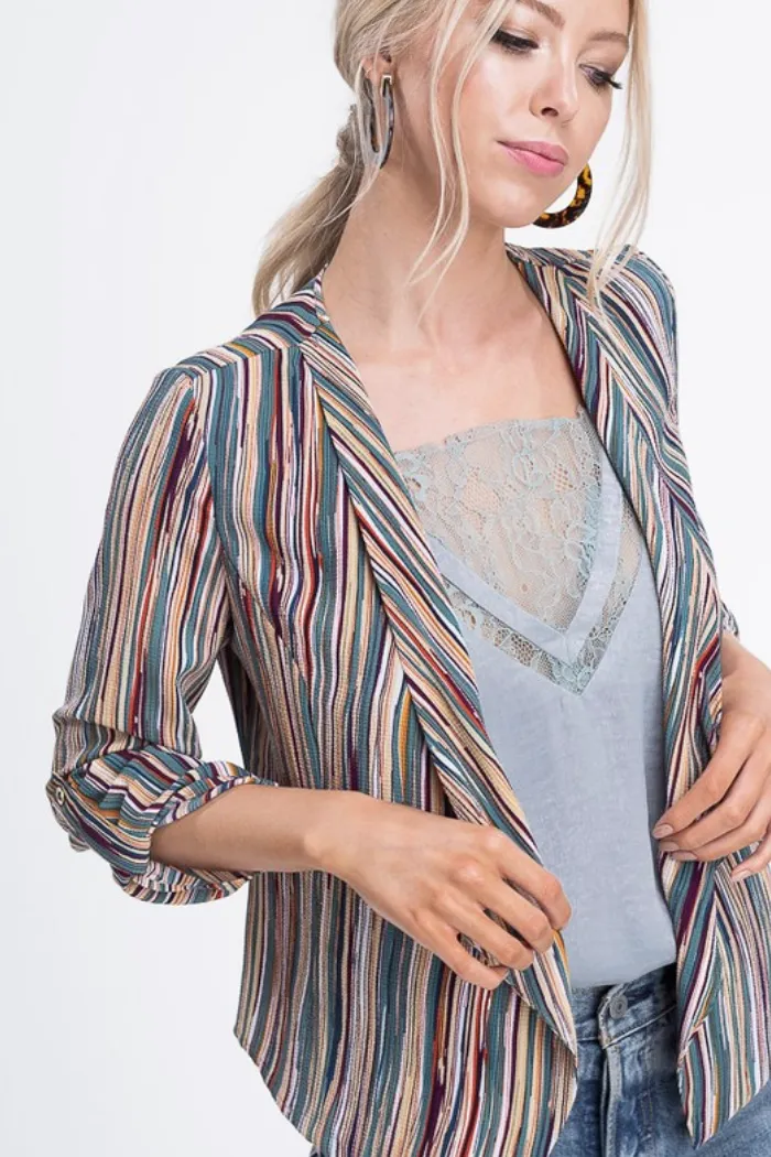 Chasing Waterfalls Striped Jacket