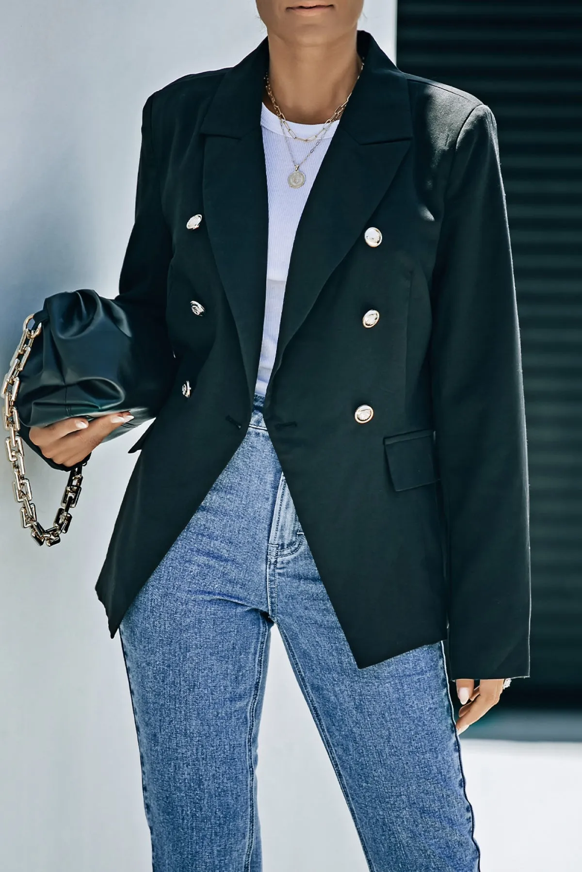 Chic Double Breasted Blazer