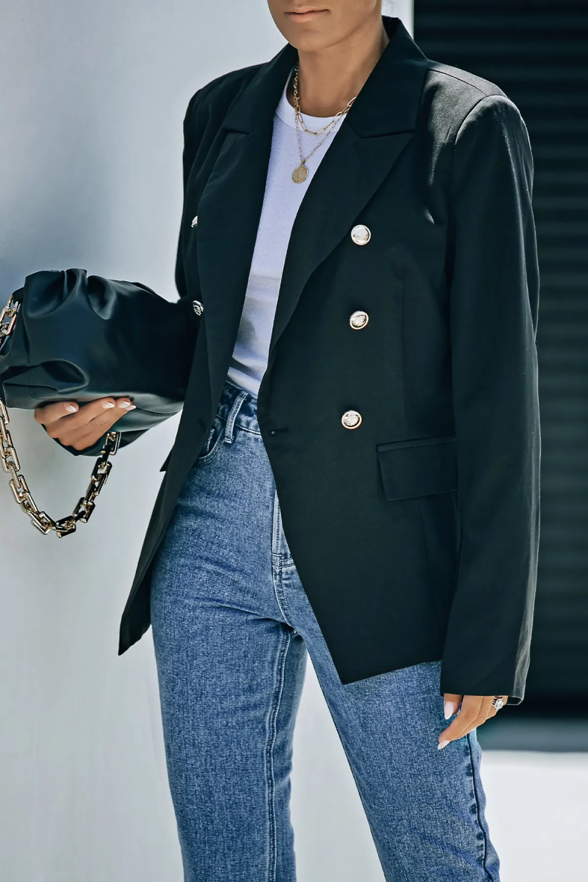 Chic Double Breasted Blazer