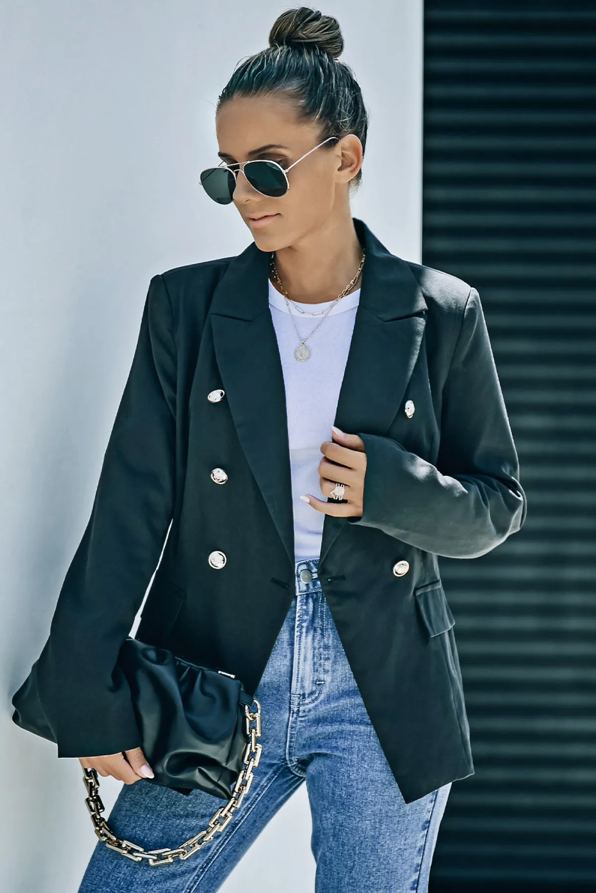 Chic Double Breasted Blazer