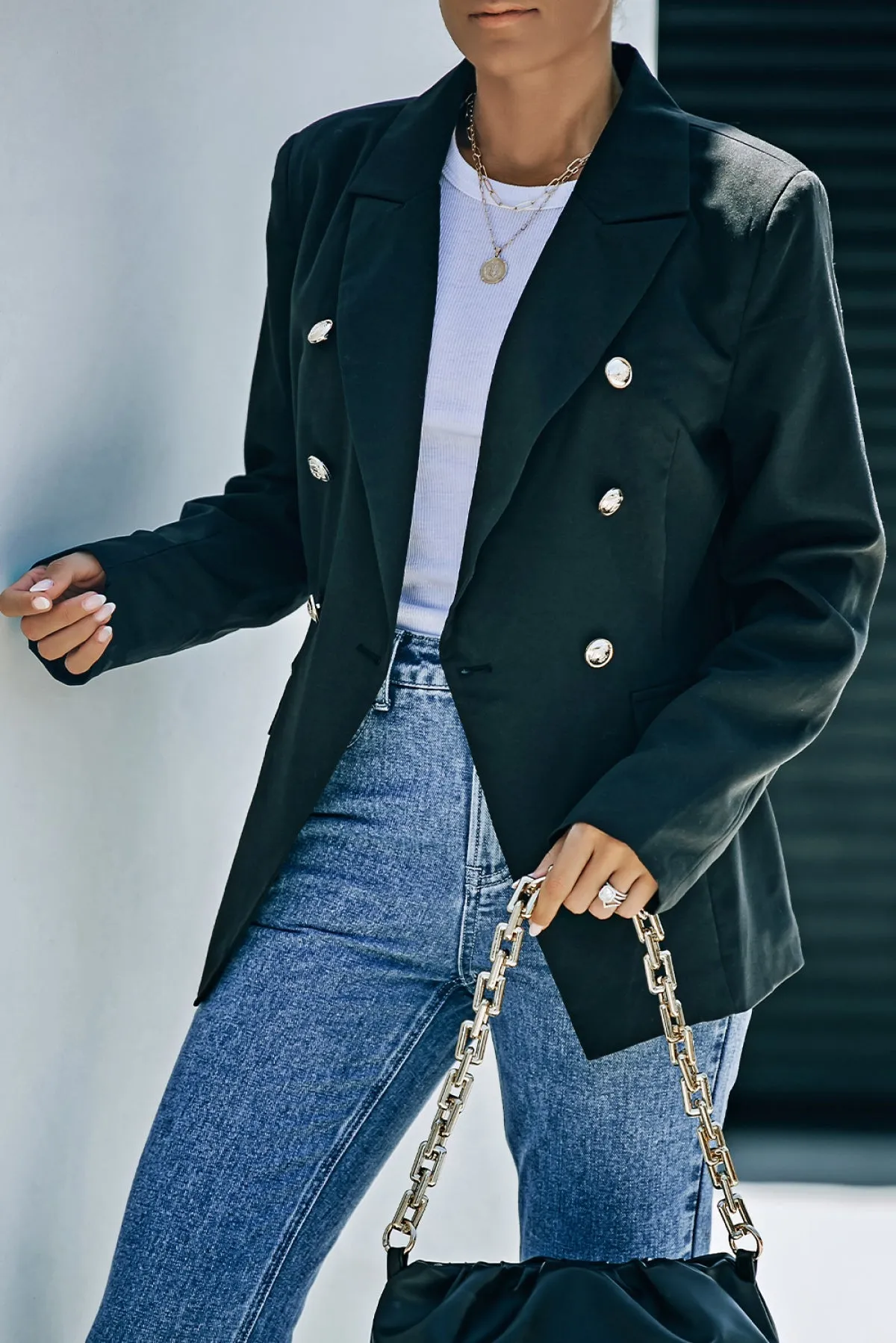 Chic Double Breasted Blazer