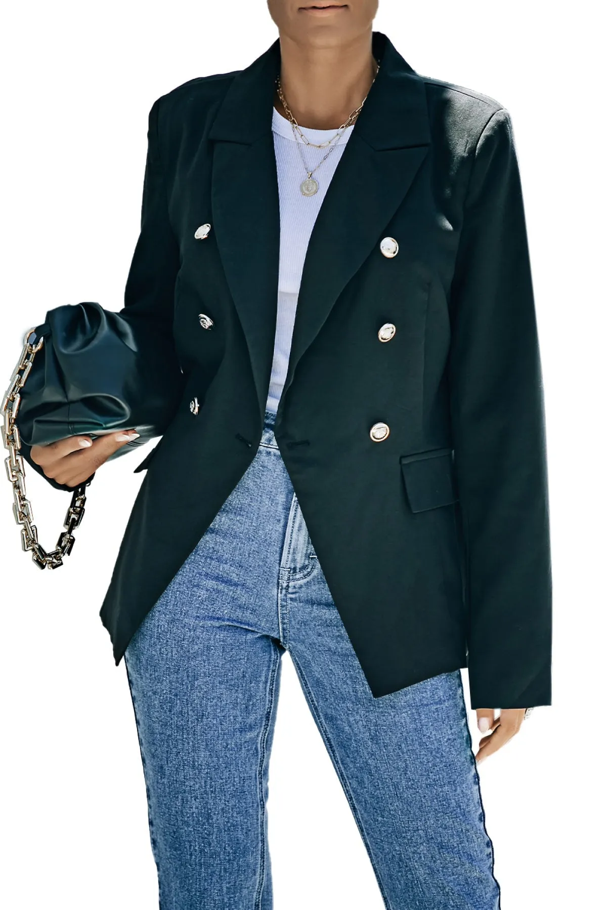 Chic Double Breasted Blazer