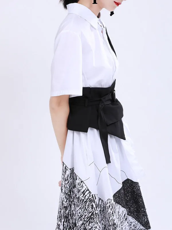 Chicmy-Stylish Belt Buckle Black Vest