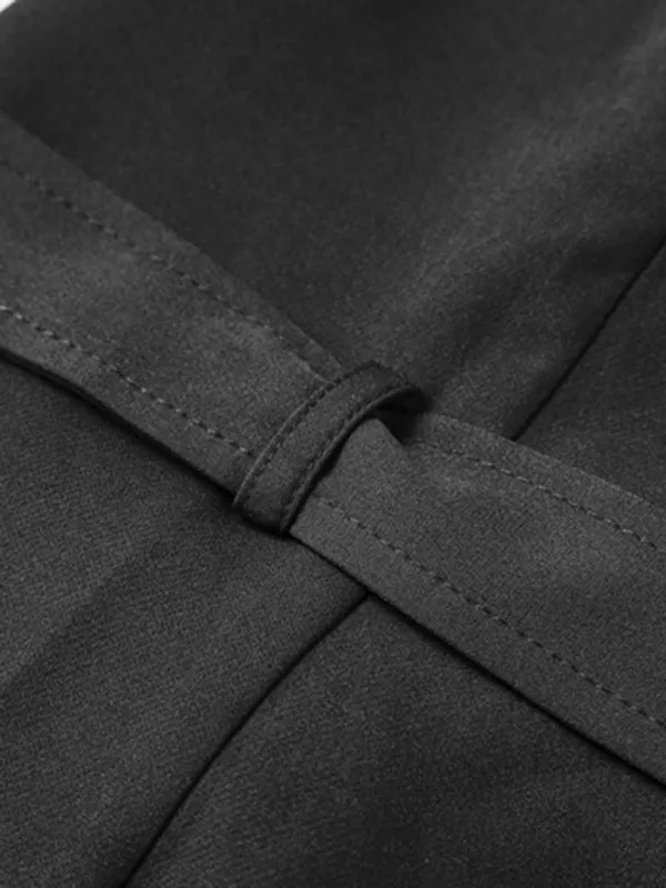 Chicmy-Stylish Belt Buckle Black Vest