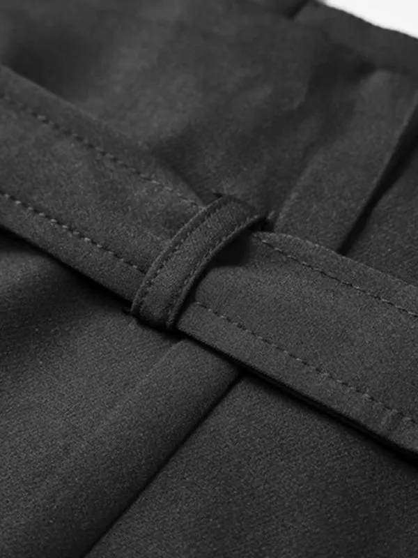 Chicmy-Stylish Belt Buckle Black Vest