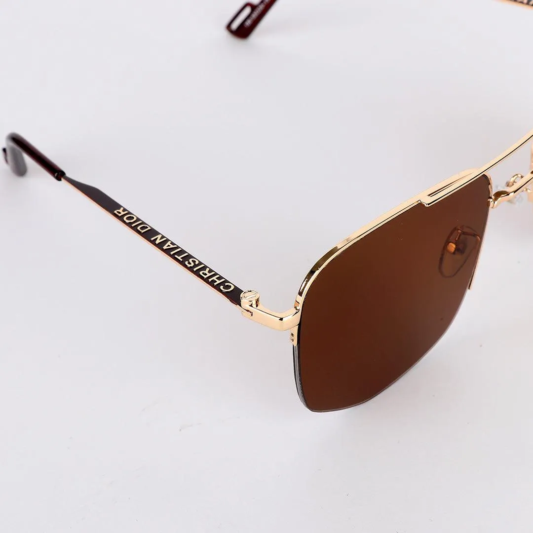 Christian Dior Luxury Hand Crested Brown Lens Sunglasses