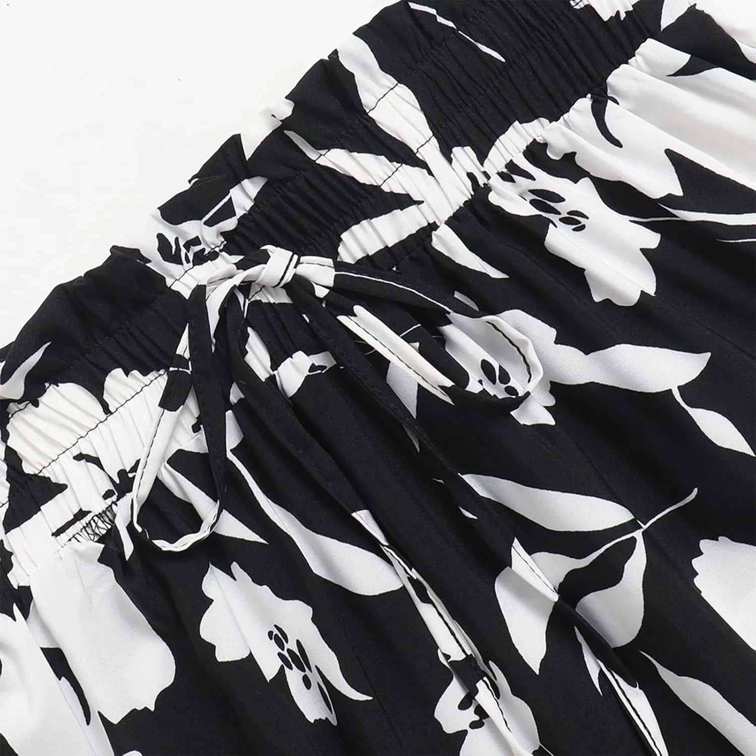 Floral Skirts for Women Swing Beach Flutter Travel Elastic Waist Going Out Smocked Country Casual Vacation Cute Skirts