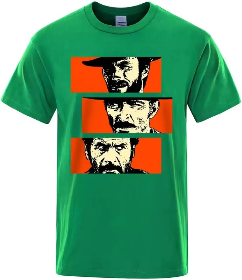 Good The Bad and Ugly Men Summer Oversize T-Shirts Cotton Loose Shirts Fashion Breathable Male Short Sleeves