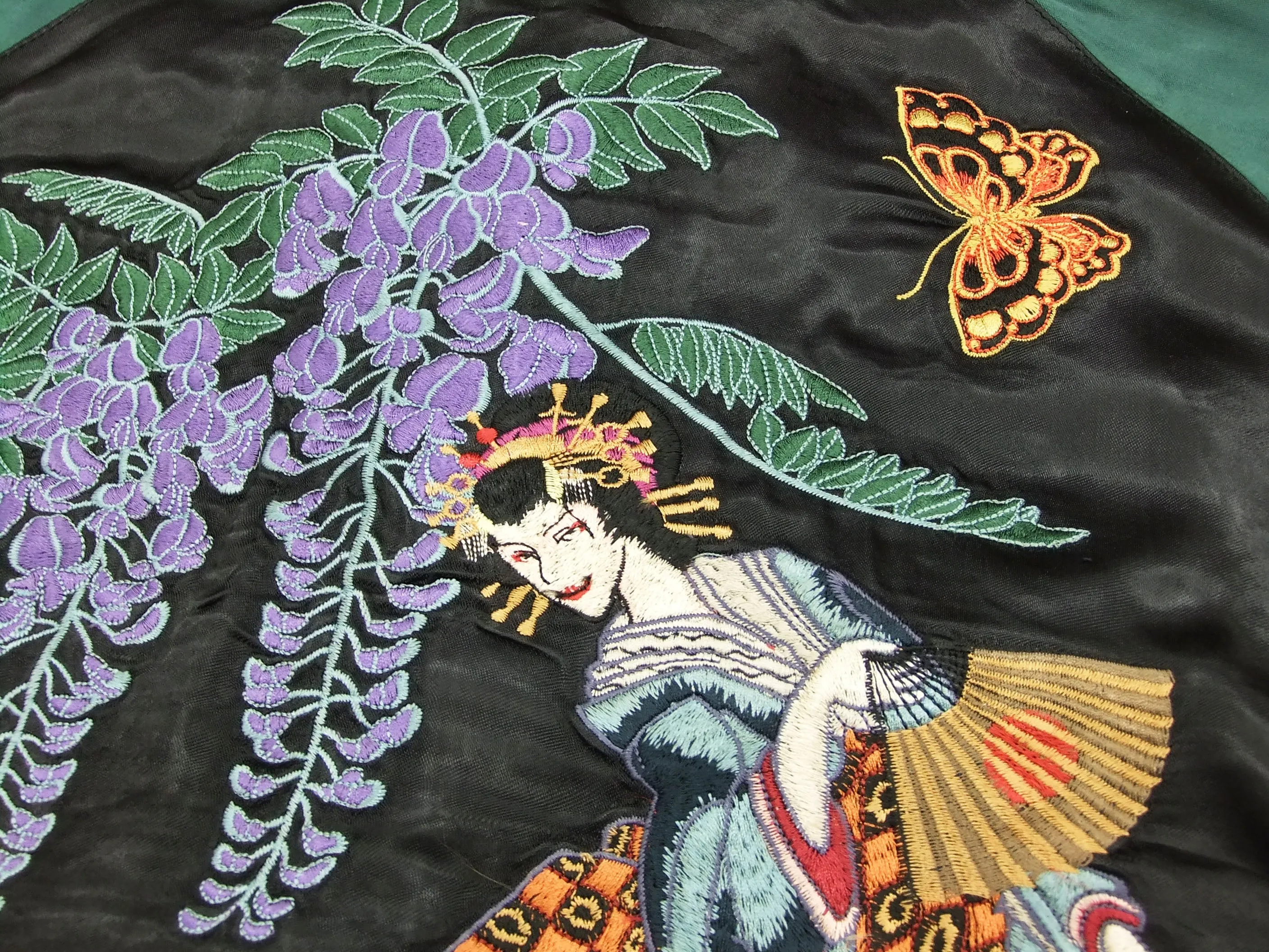Hanatabi Gakudan Men's Japanese Souvenir Jacket Maiko Sukajan Script SSJ-007