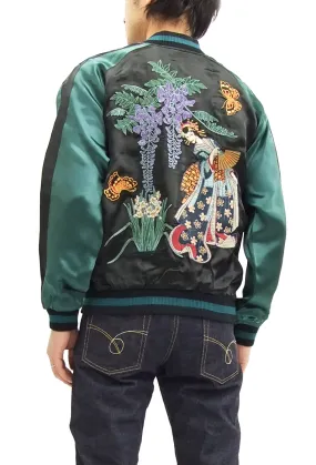 Hanatabi Gakudan Men's Japanese Souvenir Jacket Maiko Sukajan Script SSJ-007
