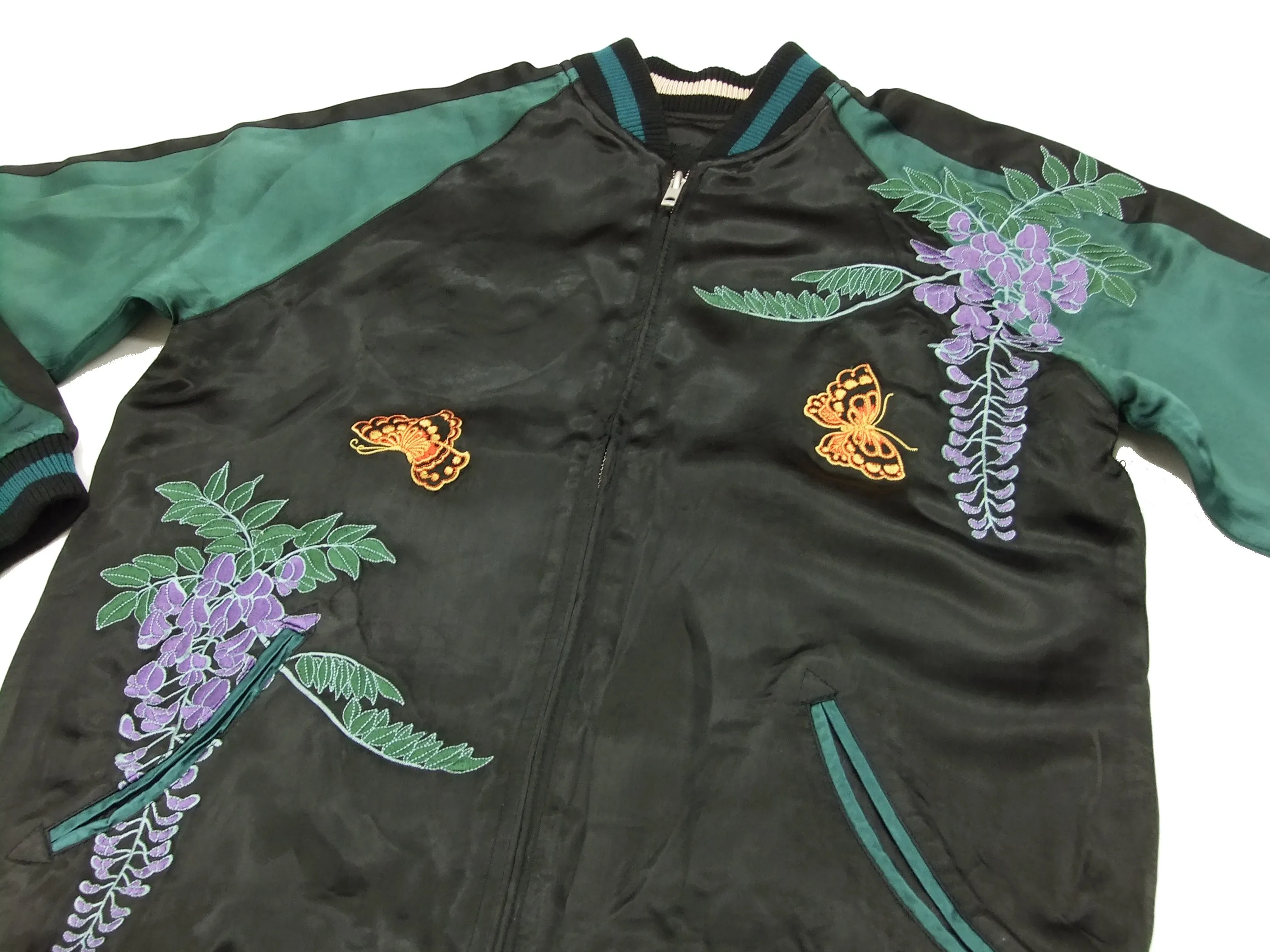 Hanatabi Gakudan Men's Japanese Souvenir Jacket Maiko Sukajan Script SSJ-007