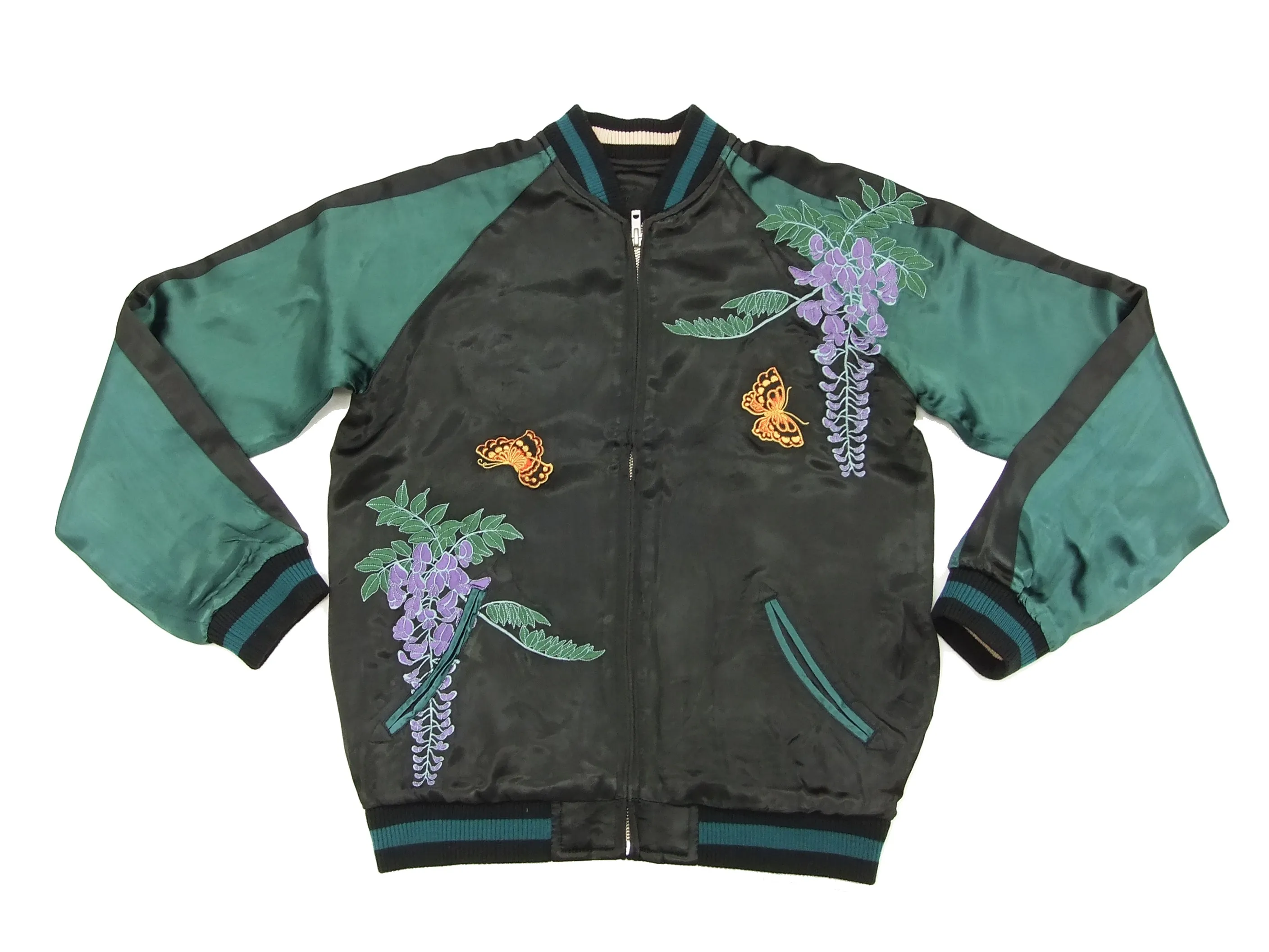 Hanatabi Gakudan Men's Japanese Souvenir Jacket Maiko Sukajan Script SSJ-007