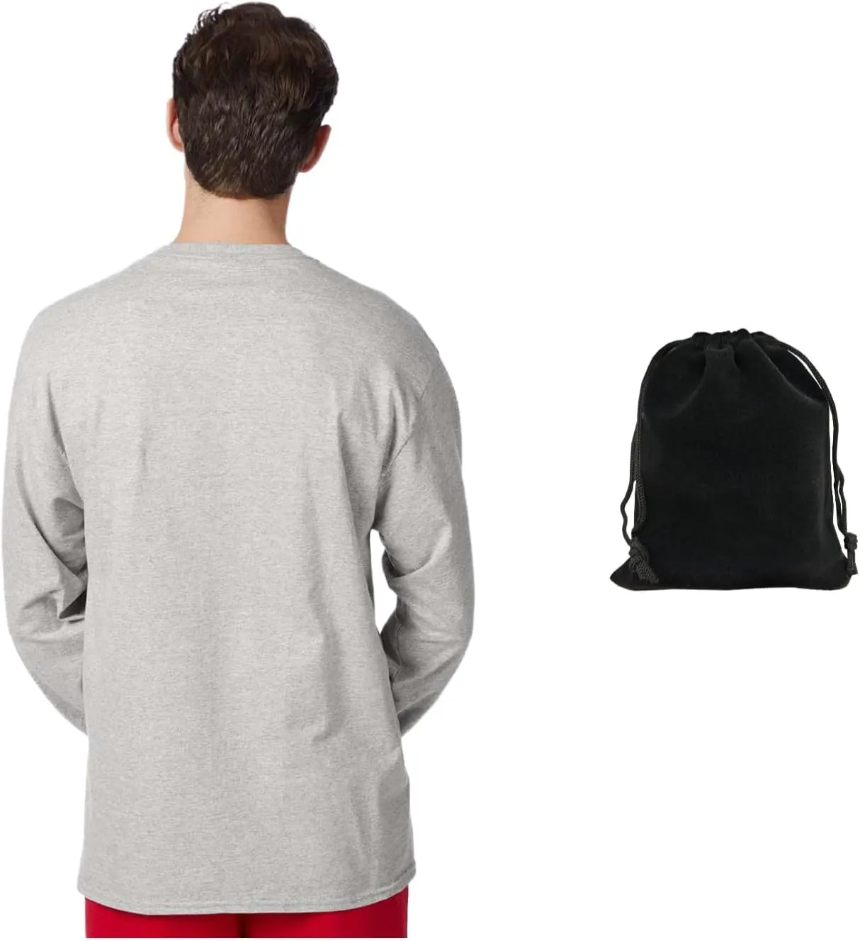 Hanes Men's Long Sleeve T-Shirt, 100% Cotton, Tagless Comfort, Classic Fit, Breathable, Soft Crewneck