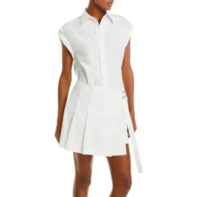 Helmut Lang Womens Collar Midi Shirtdress