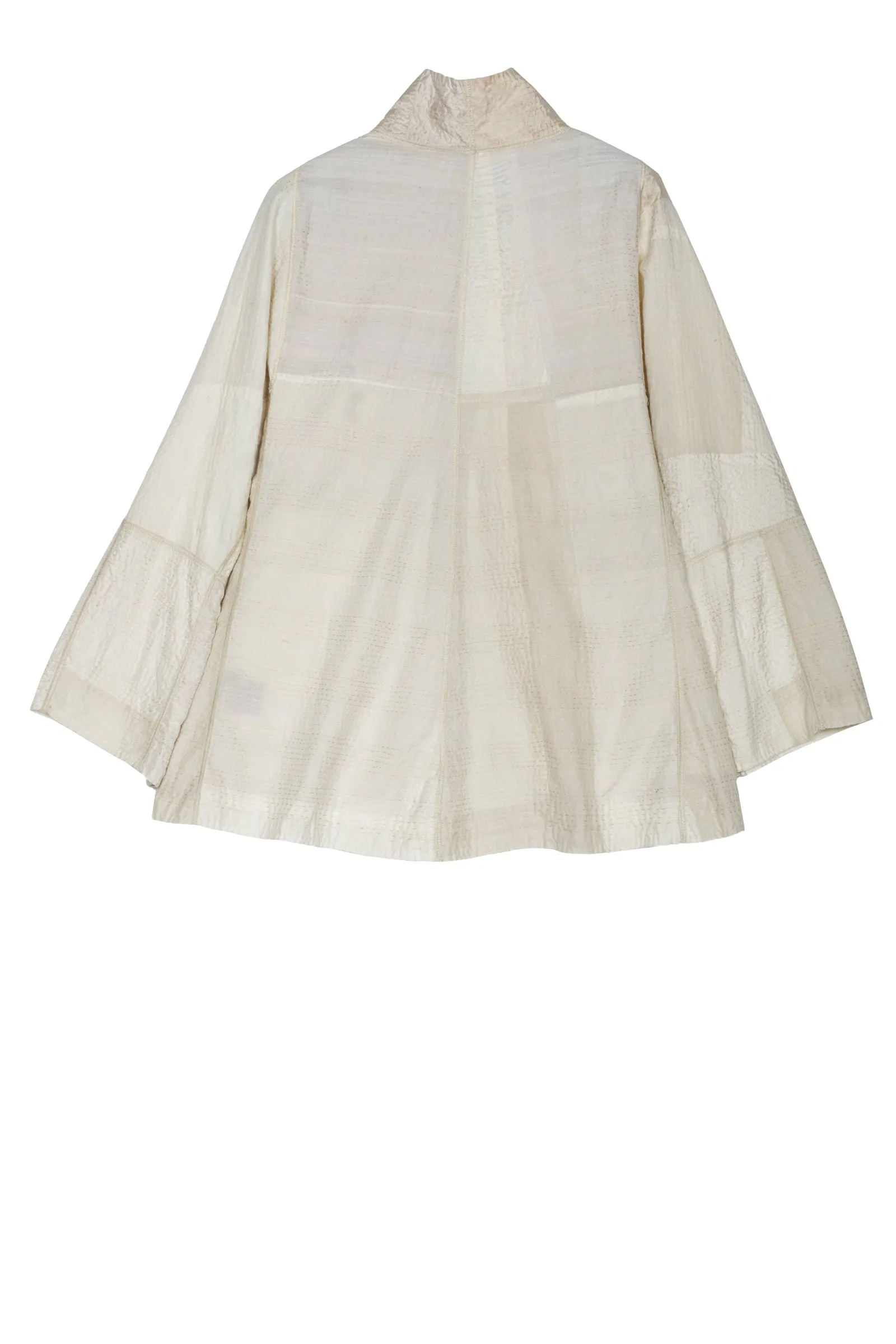 JAIPUR WHITE KANTHA FLARE SHORT JKT - jw2011-ivy -