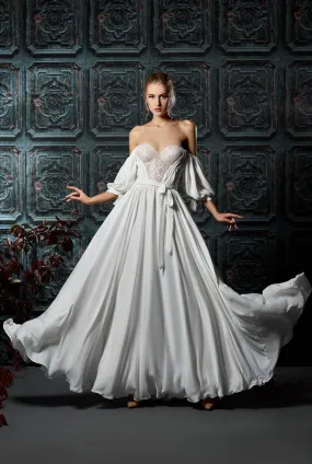 Kermes White Wedding Dress