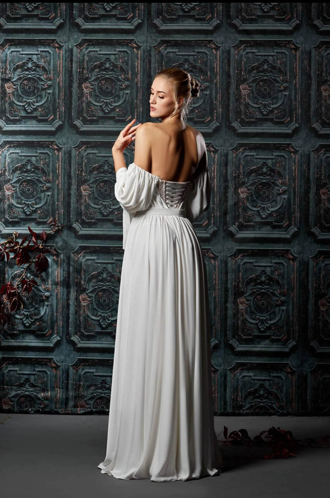 Kermes White Wedding Dress