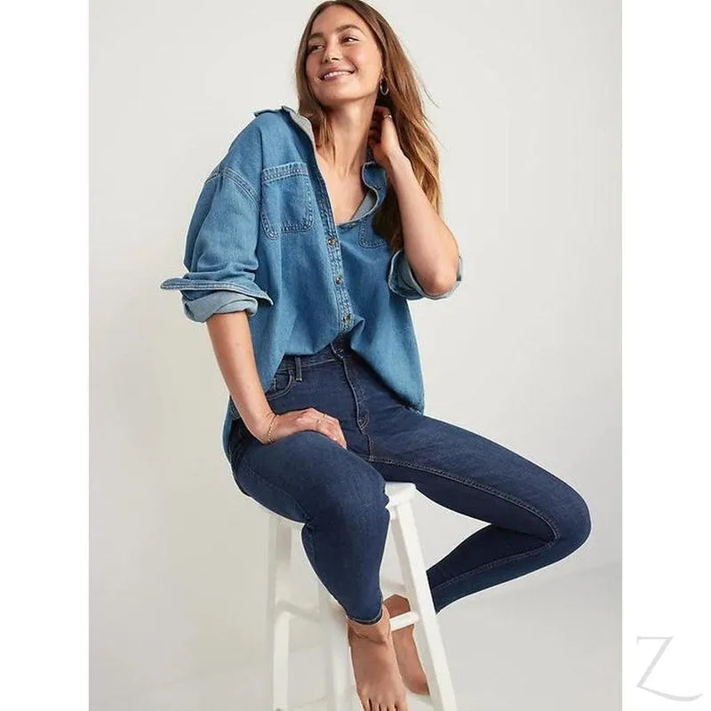 Ladies High Rise Super Skinny Super Strong Stretchy Denim Jeans | Plain | "Samina"
