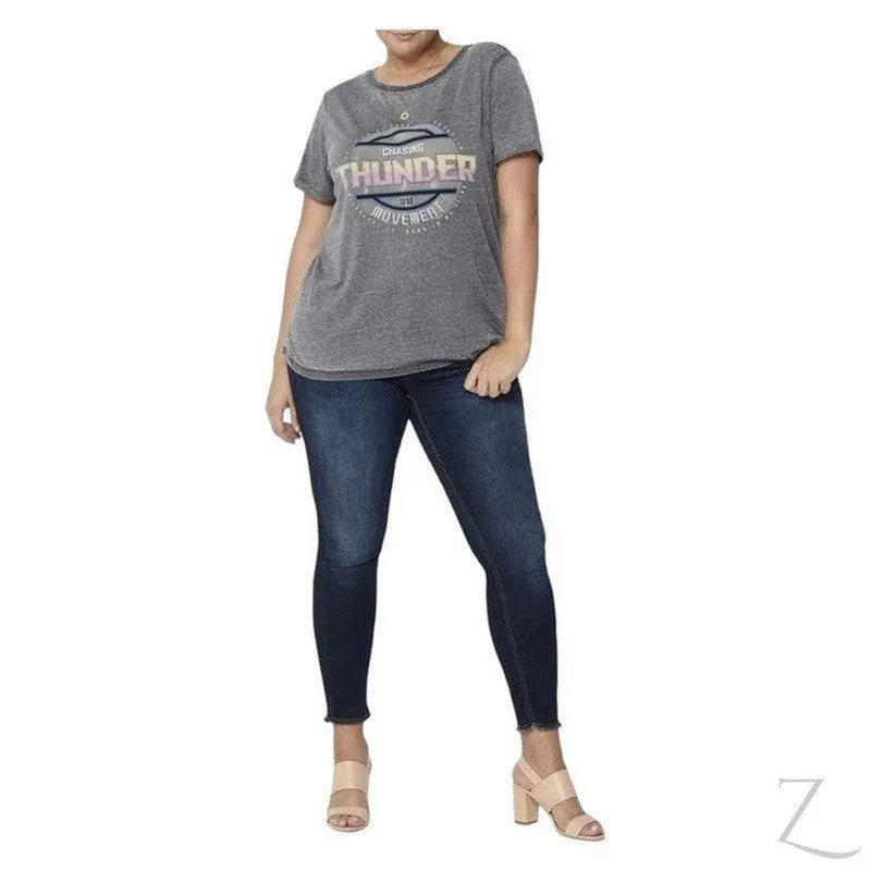 Ladies Super Stretchy Super Skinny Raw Hem Denim Jeans | Plus Sizes | "Phela"