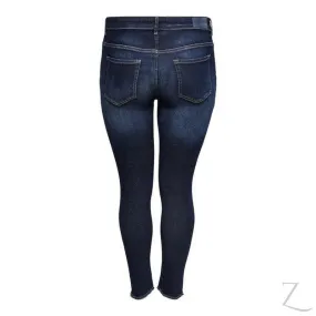 Ladies Super Stretchy Super Skinny Raw Hem Denim Jeans | Plus Sizes | "Phela"