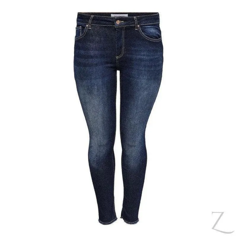 Ladies Super Stretchy Super Skinny Raw Hem Denim Jeans | Plus Sizes | "Phela"