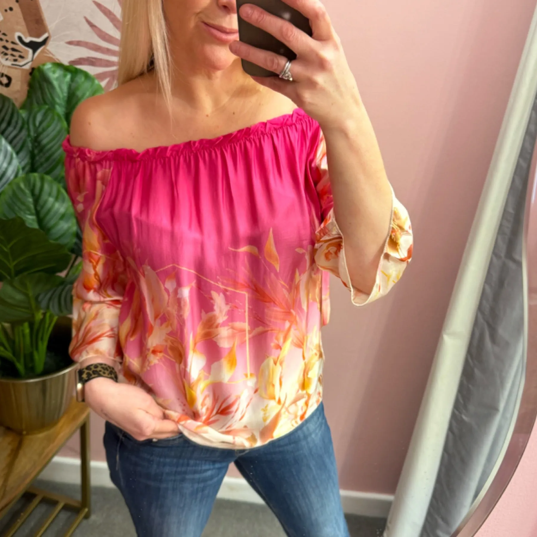 Lily Blouse - Pink Floral Print