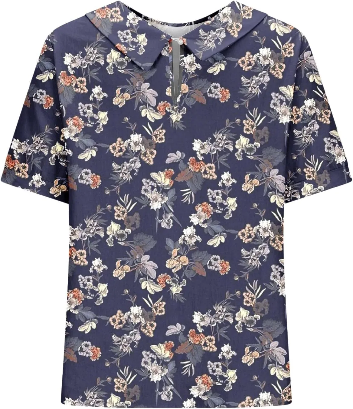 Linen Shirt Women,Summer Lightweight Short Sleeve Tunic Tshirts Lapel Collared Boho Tops Work Casual Blouses