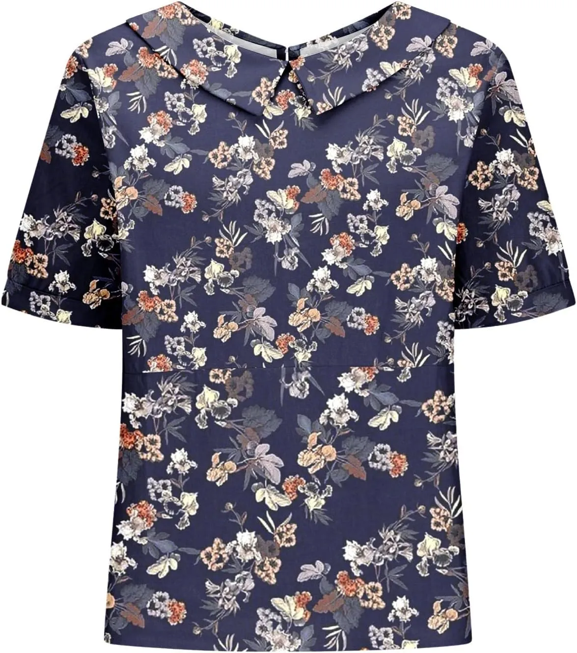 Linen Shirt Women,Summer Lightweight Short Sleeve Tunic Tshirts Lapel Collared Boho Tops Work Casual Blouses