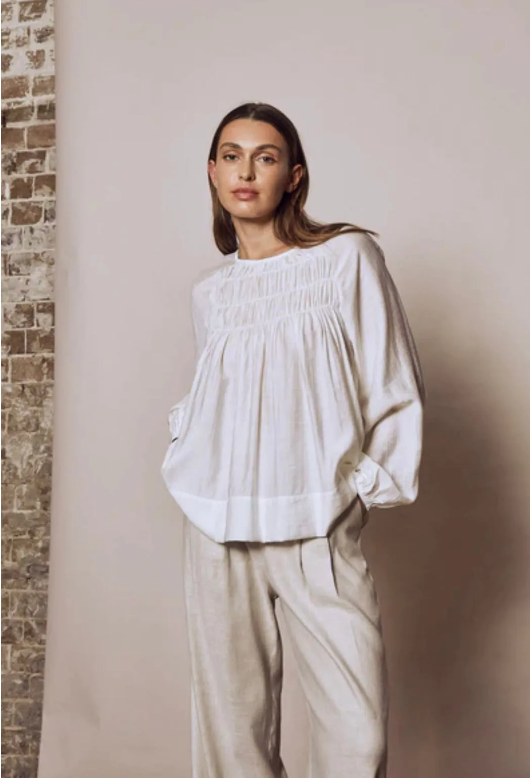 Little Lies Evita Blouse Ivory