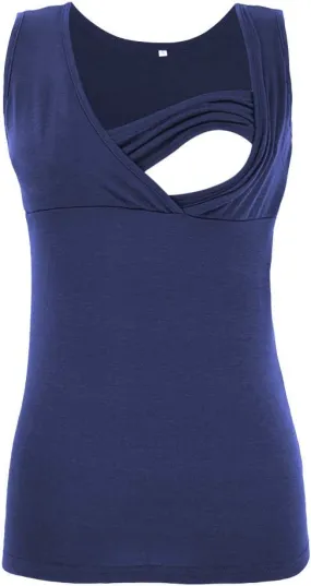 Maternity Nursing Top Summer Casual Pregnancy Breastfeeding Vest Sleeveless V Neck T Shirt Breathable Pregnant Blouse