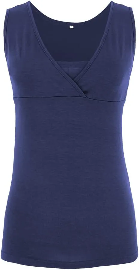 Maternity Nursing Top Summer Casual Pregnancy Breastfeeding Vest Sleeveless V Neck T Shirt Breathable Pregnant Blouse