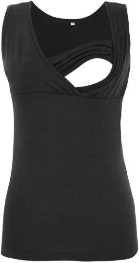 Maternity Nursing Top Summer Casual Pregnancy Breastfeeding Vest Sleeveless V Neck T Shirt Breathable Pregnant Blouse