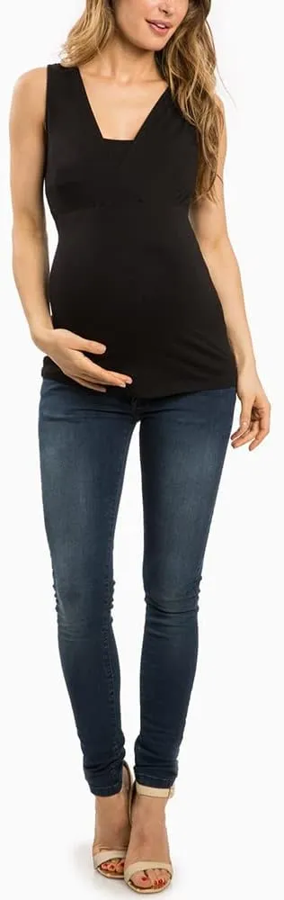 Maternity Nursing Top Summer Casual Pregnancy Breastfeeding Vest Sleeveless V Neck T Shirt Breathable Pregnant Blouse